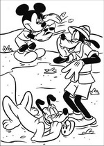coloring page Mickey on safari
